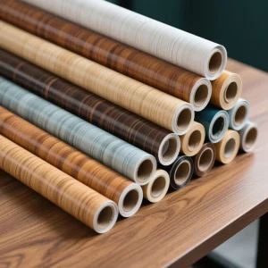 Customized Modern PVC Wood Texture Wallpaper Self-Adhesive Waterproof Peel Stick Wall Paper for Apartment Home Furniture Decor