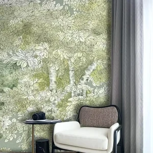 Customized New Products Abstract Art Plant Leaves Decoration Murale Wall Paper 3d Home Decoration Mural Wallpaper