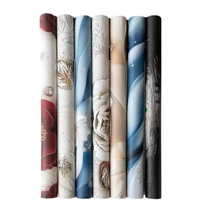 Customized PVC Wallpaper Rolls Flora Design Self Adhesive Wall Panel for Living Room Bedroom