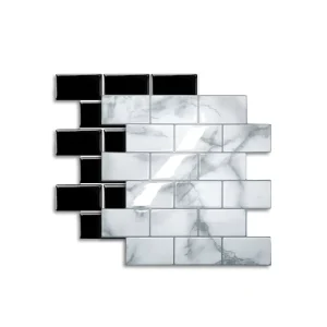 Customized Self Adhesive 3D Wall Tile Sticker Peel and Stick Waterproof Interior Backsplash for Home