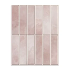 DIY Home Wall Decor Pink Bathroom Wall Tiles Peel and Stick 3D Wallpaper Tile Mosaic