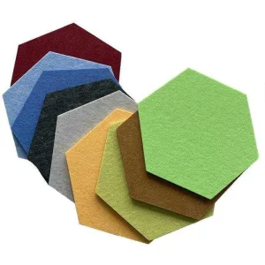 DIY Pet Background Wall Photo Wall Self-Adhesive Hexagonal Polyester Fiber Sound-Absorbing Decorative Wall Panels Acoustic Panel