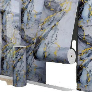 DIY Self adhesive 3D Marble PVC Eco friendly Marble Sticker Wallpaper Waterproof Oil proof Easy Install for Kitchen Living Room