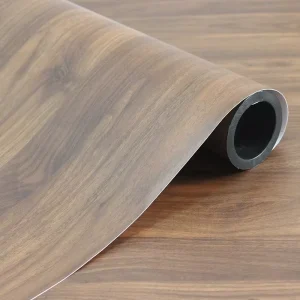 DUUEIHHUER Self Adhesive Furniture Decorative Wood Grain PVC Wallpaper Vacuum Membrane Press Roll Door Film Decorative Films