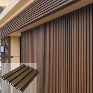 Damask Patterned WPC Wall Panel Waterproof Exterior Decoration Wood Plastic Composite Wall Caddings for Outdoor Walls
