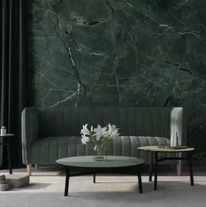Dark Green Marble Scratch Self adhesive Photo Wallpaper Mural
