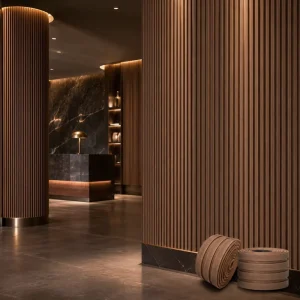 Dark Luxury Self Adhesive 3D Wall Trim for Hotel Interiors