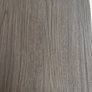 Dark Taupe Decorative Wall Panel with Prominent Linear Wood Texture for Industrial Scandinavian Use
