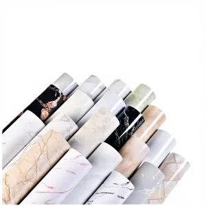 Decorative PVC Sticker Furniture Realistic Marble Cement Look Effect With Self Adhesive Vinyl Foil Contact Wallpaper