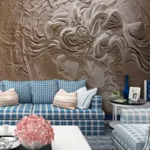 Deep Embossed Wallpaper Mural Wall Papers 3d Self Adhesive Wall Decorations for Home