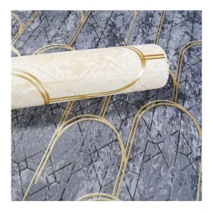 Deep Embossing 53cm Modern Wallpaper Classic Style Wallpaper PVC 3D Wallpaper Grey Color Wallcovering
