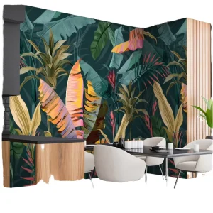 Digital Print Custom Non Woven Wall Mural Colorful Stripes Plaid PVC Wallpaper Modern Anti static Waterproof Administration