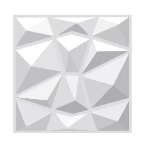Dimensional Waterproof 3D PVC Wall Panel Sticker White for Bedroom & Gym Interior Decoration