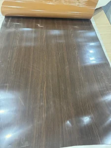 Diwo Modern Embossed UV Marble Wooden PVC Furniture Film PUR Glue Water Resistant Heat Insulation 0.12mm Thickness
