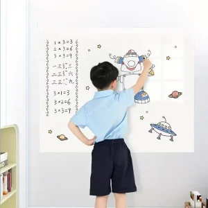 Dry Erase Whiteboard Sticker Wall Decal Self Adhesive White Board Roll Peel Stick Paper for School Office Home Kids Drawing