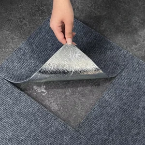 Durable Anti Slip Vinyl Floor Carpet Self Adhesive Thickened Polyester Sticker for Indoor Spaces