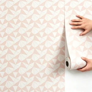Durable Modern Interior Self Adhesive PVC Matte Wallpaper Geometric Design Waterproof for Bedroom Home Hotel Apartment Gym