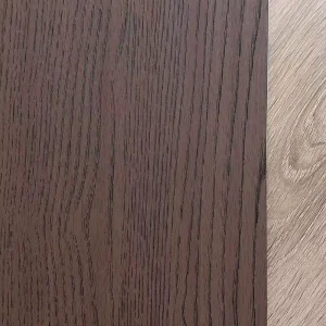 ENF Warm Brown Oak Wood Look PVC Panel Distinct Horizontal Wood Grain Impact-Resistant for Modern Nordic & Japanese Home Styles