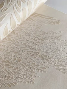 Easy Clean 3D Textured Paper Wallpaper Printed Wall Mural for Living Room Hotel Bedroom Office Waterproof Fireproof Wall
