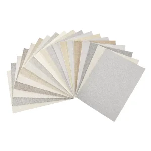 Easy Clean Fireproof Waterproof Vinyl PVC Wallpaper Subtle Woven Texture Minimalist Modern Design Decorative Bedroom Household
