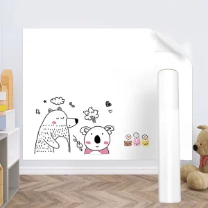 Easy Clean PP Electrostatic Whiteboard Sticker Roll Writable Dry Erase Vinyl for Office Meeting Walls
