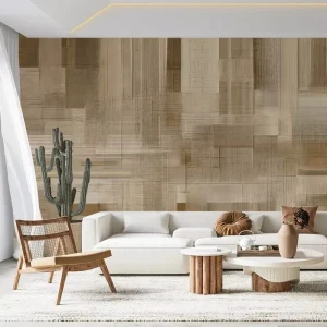 Easy DIY Installation Waterproof Abstract Wooden Texture Wallpaper Mural for Home Wall Decoration