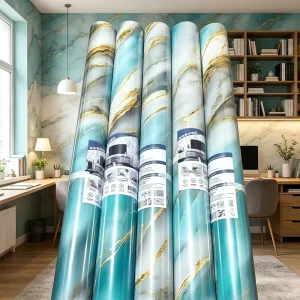 Easy Install Self Adhesive PVC Marble Sticker Anti Mold Wall Sticker for Home Living Room Bedroom Decor