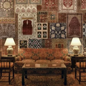 Easy Install Traditional Carpet Design Style Non Woven Wallpaper Mural Ali Mountain Indian Wallpaper