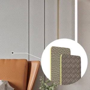 Easy Installation Decorative Interior 8mm 12mm Bamboo Charcoal Wall Panel Leather Fireproof Wall Decorations For Home Luxury