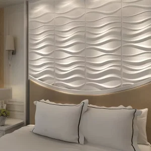 Easy Installation White PVC 3D Wall Panel Durable 3D PVC Wallpaper for Interior Decoration Geometric Wall Cladding Sheets