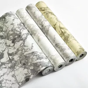 Easy to Install Self Adhesive Wall Paper 3D Home Marble Texture Non Woven Embossing Peel and Stick Wallpaper