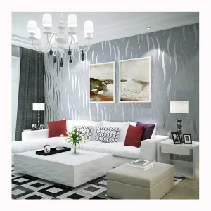 Eco Friendly Bedroom Home Living Room Decorative Non Woven Wallpaper Luxury Stripe Design Rolls Non woven Wallcovering