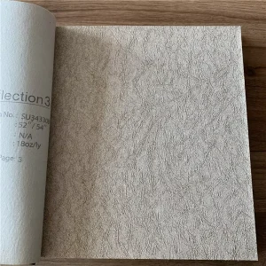 Eco Friendly PVC Wall Paper Cloth Fabric Woven Backed Vinyl Wallpaper Rolls for Hotel Wall Decoration Waterproof and Fireproof