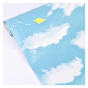 Eco Friendly PVC Waterproof Cartoon Animals Print Wall Sticker Green Kids Wallpaper for Children Room Bedroom Decoration