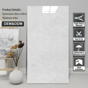 Eco-Friendly Vinyl PVC Modern Decorative Wall Panels 3D Stripes Plaid Waterproof Household Commerce Bathroom Bedroom Living Room