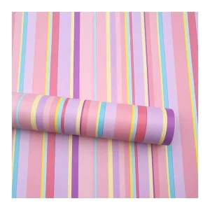 Eco Friendly Wall Paper Modern Decorate Walls with Stripes Wall Paper Rolls Adhesive Furniture Wall Stickers