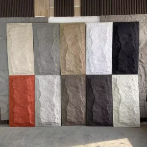 Eco-Friendly Waterproof Fire-Resistant PVC Stone Wall Panels Low Maintenance Polyurethane for Living Rooms Garden Walls Factory