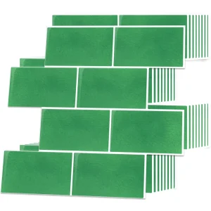 Eco friendly Home Decoration Peel and Stick Green 3D Subway Tile Self Adhesive Wall Tiles Stickers Backsplash for Kitchen