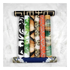 Eco friendly Luxury Damask Wallpaper Floral Waterproof Moisture Proof for Home Decor Hotel Administration Plastic Wallpaper