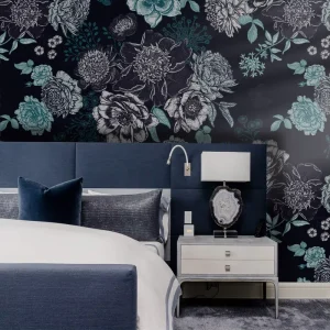 Eco friendly Natural Silk Customizable Florals Digital Printed Wallpaper for Wall Panels Interior Decoration