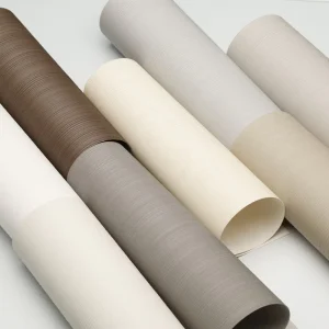 Eco-friendly PVC Vinyl Wallpaper Rolls Various Colors Modern Vertical Texture Matte Wall Paper for Leisure