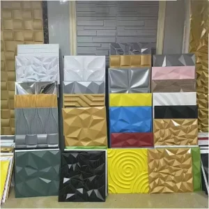 Eco friendly Pvc Wallpaper Easy to Ipeel and Stick Wall Tile Gold Kitchen Backsplash Pvc Interior 3d Wall Panel board