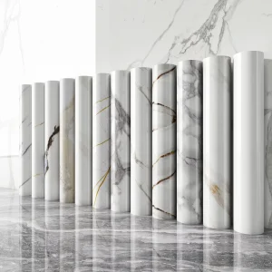 Eco friendly Stripes Plaid Pattern Waterproof Sound Absorbing Anti Static Self adhesive Wall Stickers Kitchen Bathroom