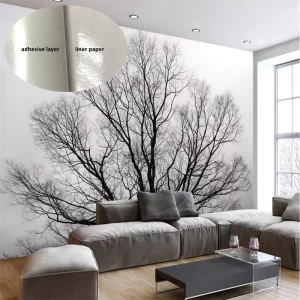 Eco-solvent Matte Fabric with Removable Adhesive Wallpaper Roll