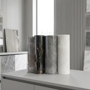 Economical Top Quality Indoor High Gloss Marble Color Foil Decorative Film Pvc Laminate