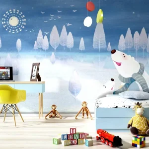 Educational Children’s School 3D Animal Wall Mural Paper Wallpaper Roll Customizable Waterproof Eco Friendly Home Decor