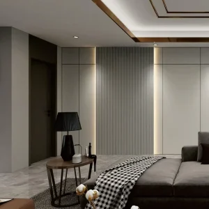 Elegant Bamboo Charcoal Modern Waterproof Fireproof Wall Panels for Living Room and Kitchen Spaces