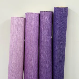 Elegant Natural Purple Sisal Wallpaper Handwoven Grasscloth Wall Covering for Luxury Interior Home Office Decoration