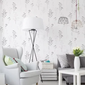 Elegant Small Flowers Design PVC Wallpaper for Home