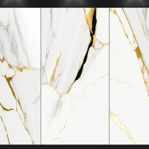 Elegant White Marble Golden Cracks Self-Adhesive PVC Wallpaper Waterproof Seamless Peel-and-Stick Luxury Wall Upgrade for Home